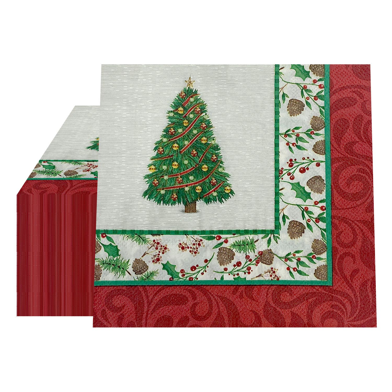 Servilletas Navideñas Santa Claus y Muñeco de Nieve 20Pcs