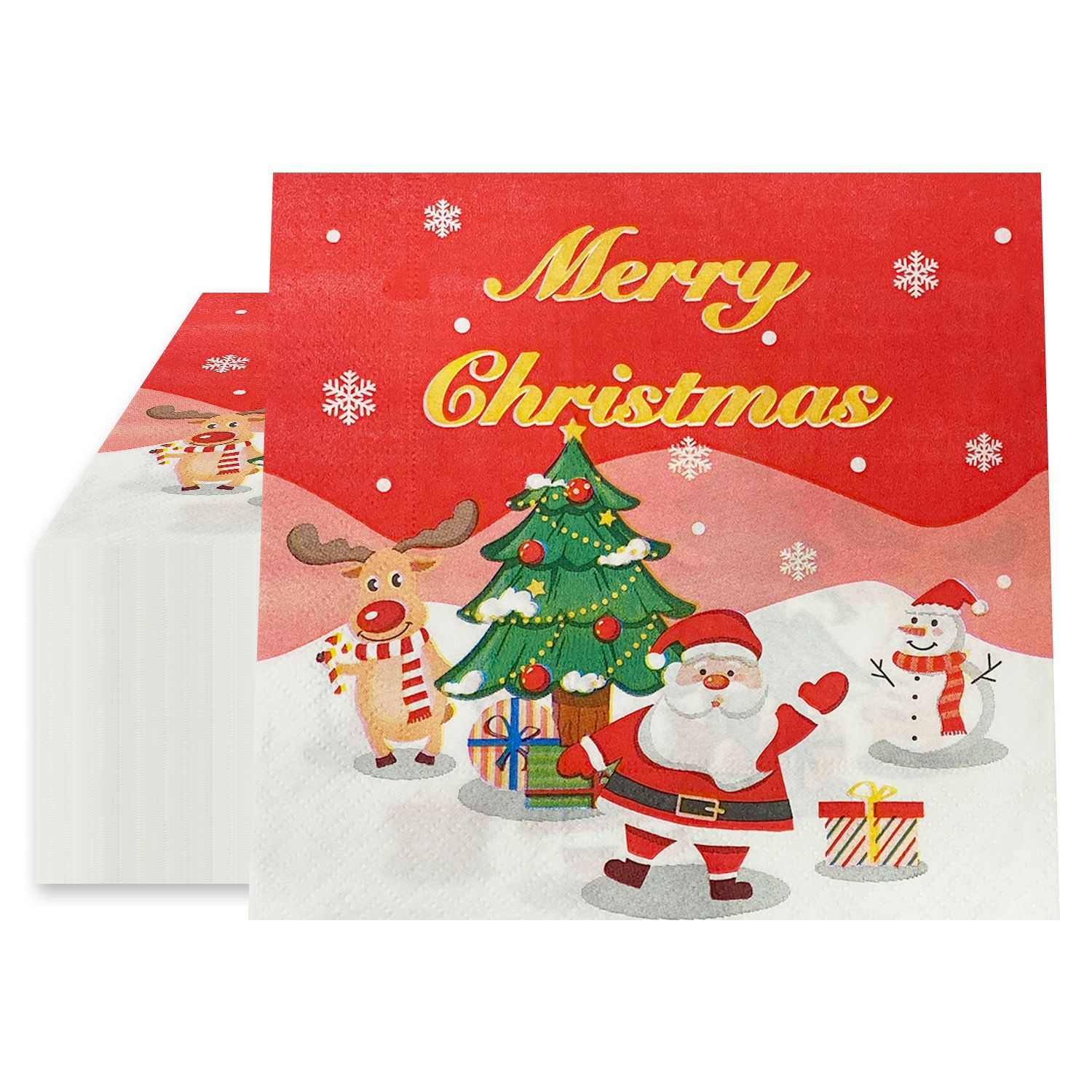 Servilletas Navideñas Santa Claus y Muñeco de Nieve 20Pcs