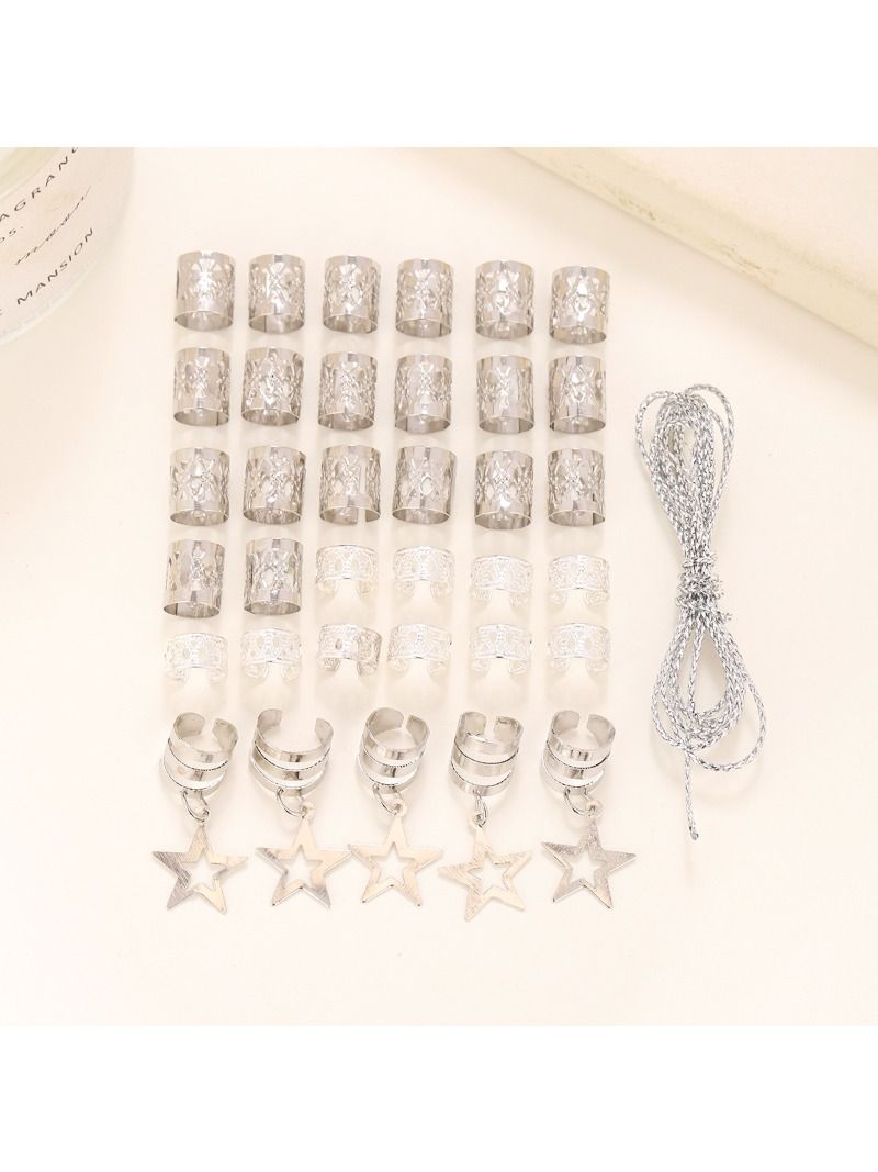 36 Uds. Anillos Estrella para Dreads DIY Trenzas de Cabello