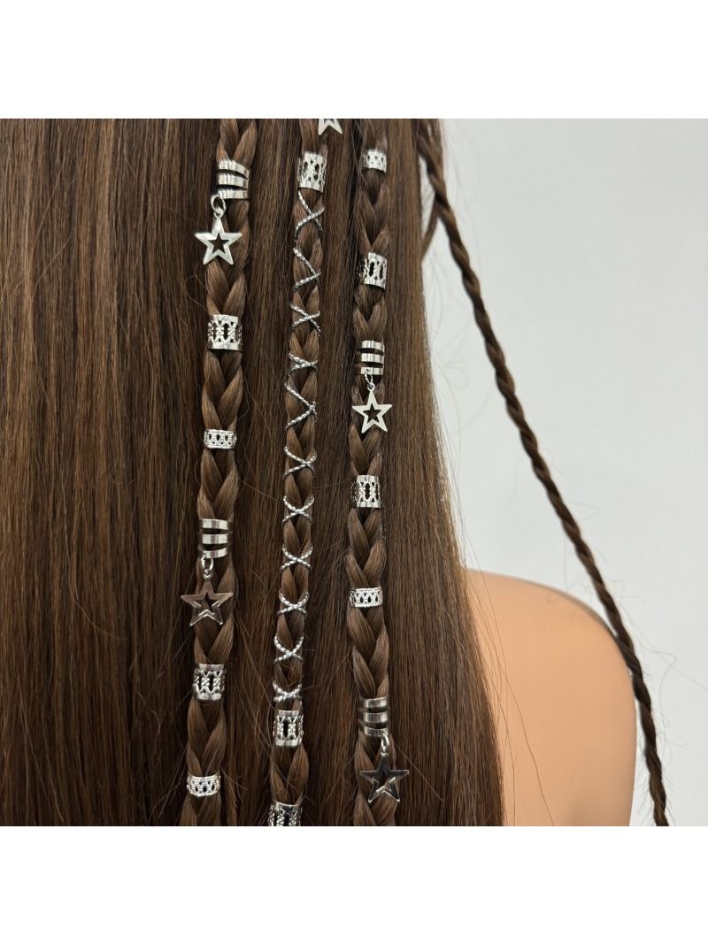 36 Uds. Anillos Estrella para Dreads DIY Trenzas de Cabello